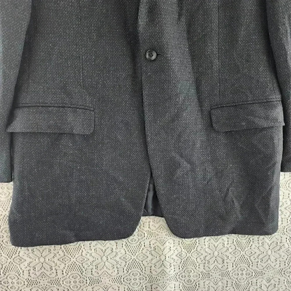 Canali Black Wool Cashmere Blend  Made In Italy Men's Blazer Size 52L - Picture 5 of 12